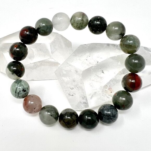 Afphan Blood Stone Bracelet Jewelry crystal beaded accessories handmade boho NEW - Picture 2 of 9